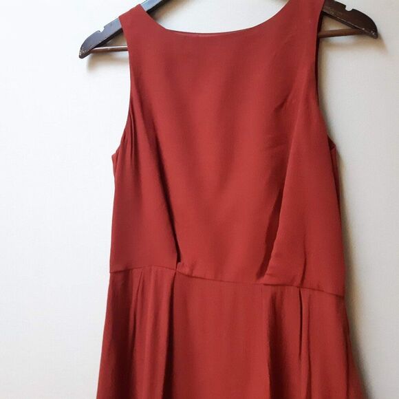Kensie Red Pleated A-Line Mini Dress - Picture 2 of 5